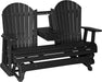 LuxCraft LuxCraft 5 ft. Recycled Plastic Adirondack Outdoor Glider Black Adirondack Glider 5APGBK