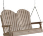 LuxCraft LuxCraft Adirondack 4ft. Recycled Plastic Porch Swing Weatherwood / Adirondack Porch Swing 4APSWW