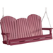 LuxCraft LuxCraft Adirondack 5ft. Recycled Plastic Porch Swing Cherry / Adirondack Porch Swing Porch Swing 5APSC