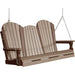 LuxCraft LuxCraft Adirondack 5ft. Recycled Plastic Porch Swing Weather Wood On Chestnut Brown / Adirondack Porch Swing 5APSWWCBR