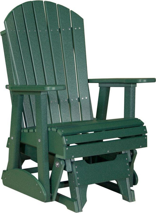 LuxCraft LuxCraft Adirondack Recycled Plastic 2 Foot Glider Chair Green Glider Chair 2APGG