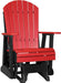 LuxCraft LuxCraft Adirondack Recycled Plastic 2 Foot Glider Chair Red on Black Glider Chair 2APGRB