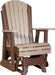 LuxCraft LuxCraft Adirondack Recycled Plastic 2 Foot Glider Chair Weather Wood on Chestnut Brown Glider Chair 2APGWWCBR