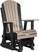 LuxCraft LuxCraft Adirondack Recycled Plastic 2 Foot Glider Chair Weatherwood on Black Glider Chair 2APGWWB