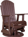 LuxCraft Luxcraft Adirondack Recycled Plastic Swivel Glider Chair Chestnut Brown Glider Chair 2ARSCWestnutBrown