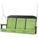 LuxCraft LuxCraft Classic Highback 5ft. Recycled Plastic Porch Swing Lime Green On Black / Classic Porch Swing 5CPSLGB