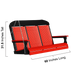 LuxCraft LuxCraft Classic Highback 5ft. Recycled Plastic Porch Swing Red On Black / Classic Porch Swing 5CPSRB