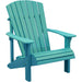 LuxCraft LuxCraft Deluxe Recycled Plastic Adirondack Chair Aruba Blue Adirondack Deck Chair PDACAB