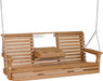 LuxCraft LuxCraft Rollback 5ft. Recycled Plastic Porch Swing Antique Mahogany Rollback Porch Swing 5PPSAM